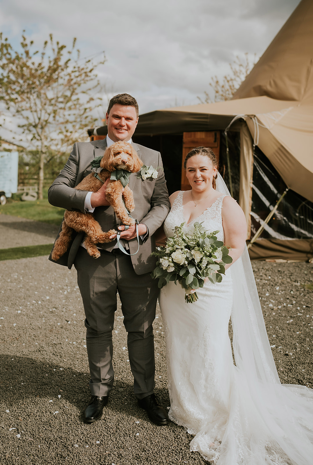 Ashleigh and Jamie evening wedding celebration with canapés and sausage butties