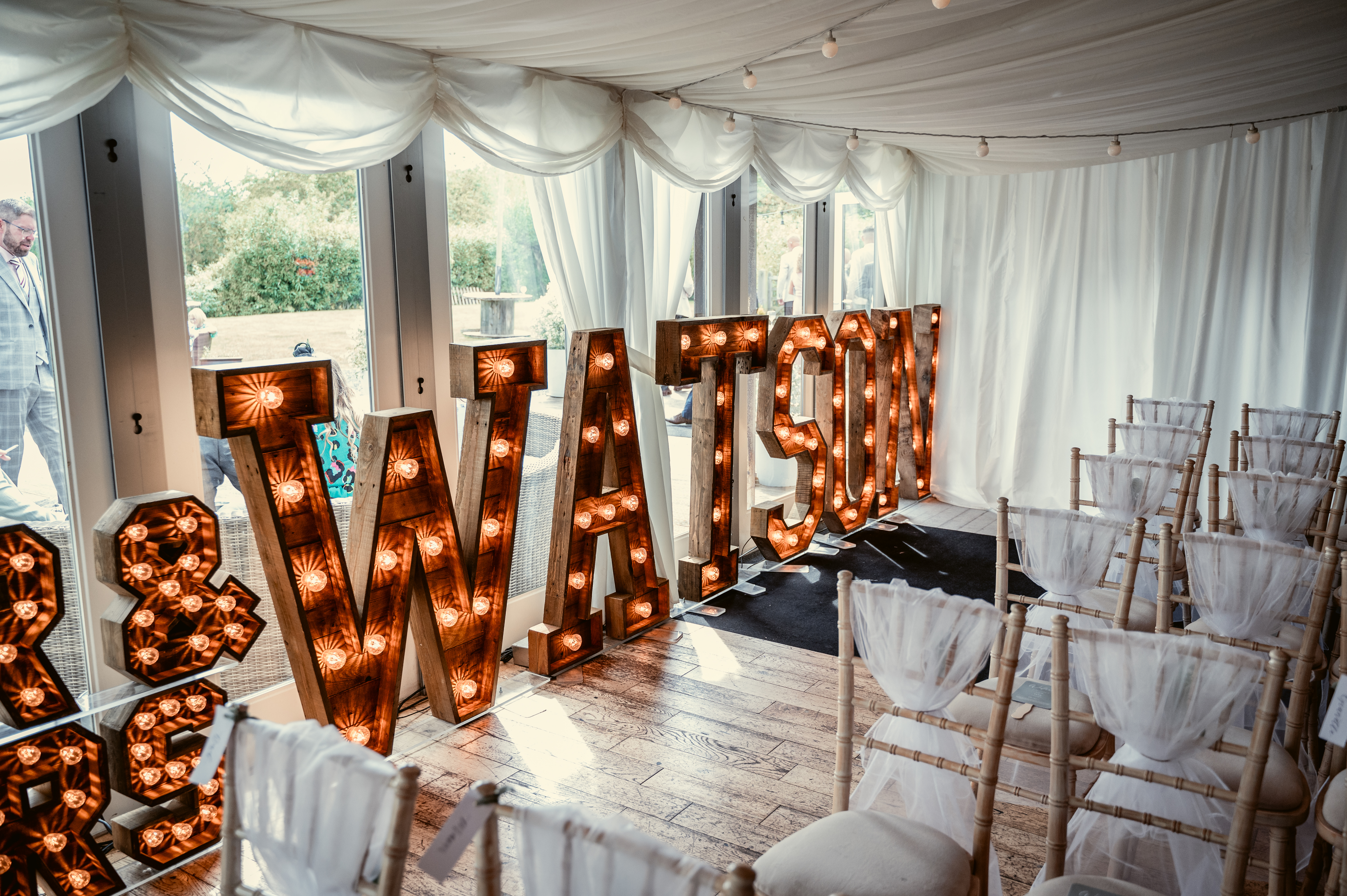 Liam and Beth wedding portrait at countryside venue
