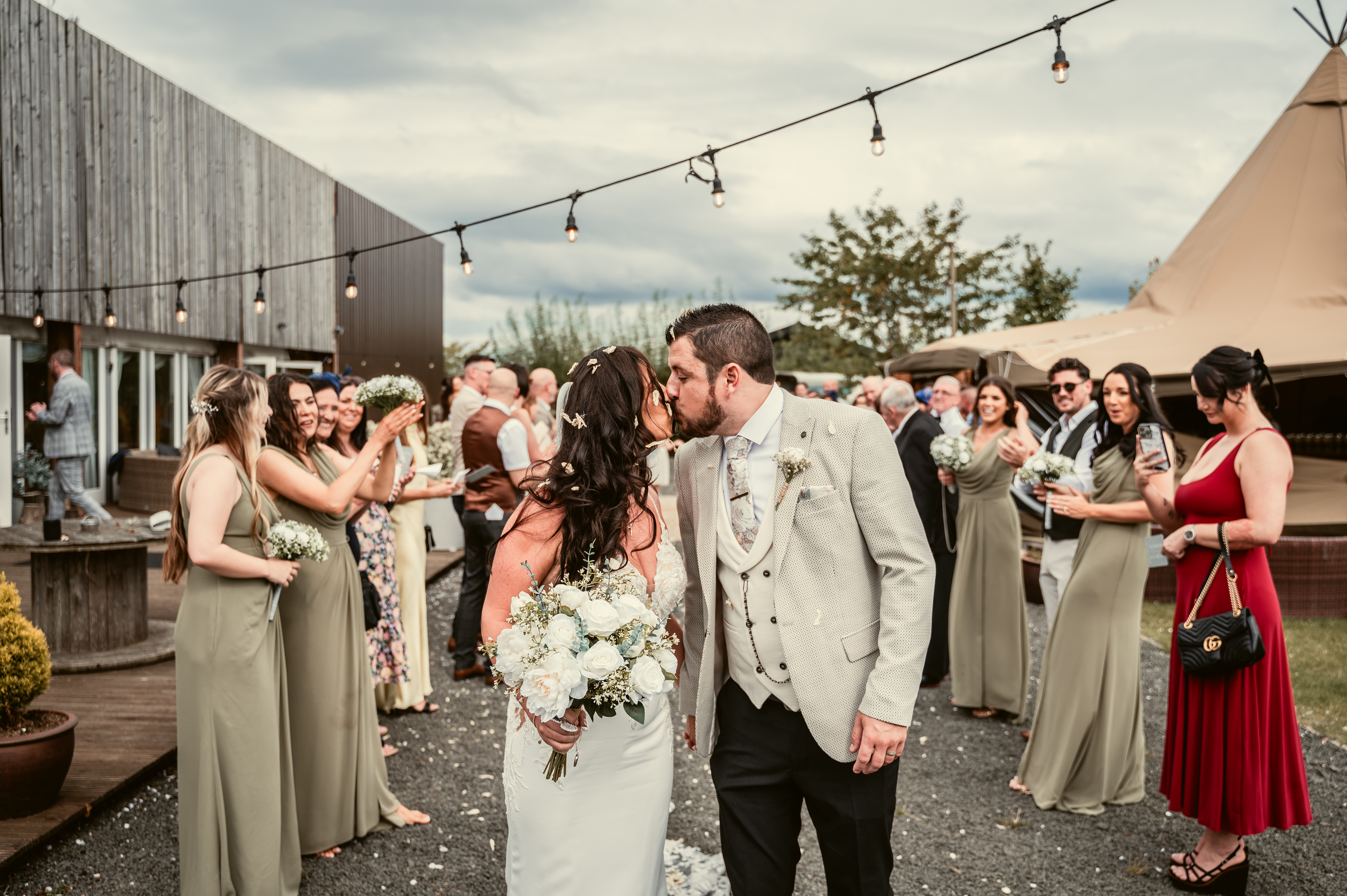Liam and Beth wedding venue decoration and setup at Vallum